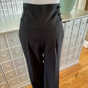 Zara Basic Black High Waist Sailor Wide Leg Pants -Size 6